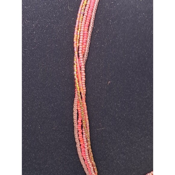 Peyote Bird Multi Strand Multicolor Circular 925 Silver Pendant Necklace 18" NWT - Picture 3 of 10